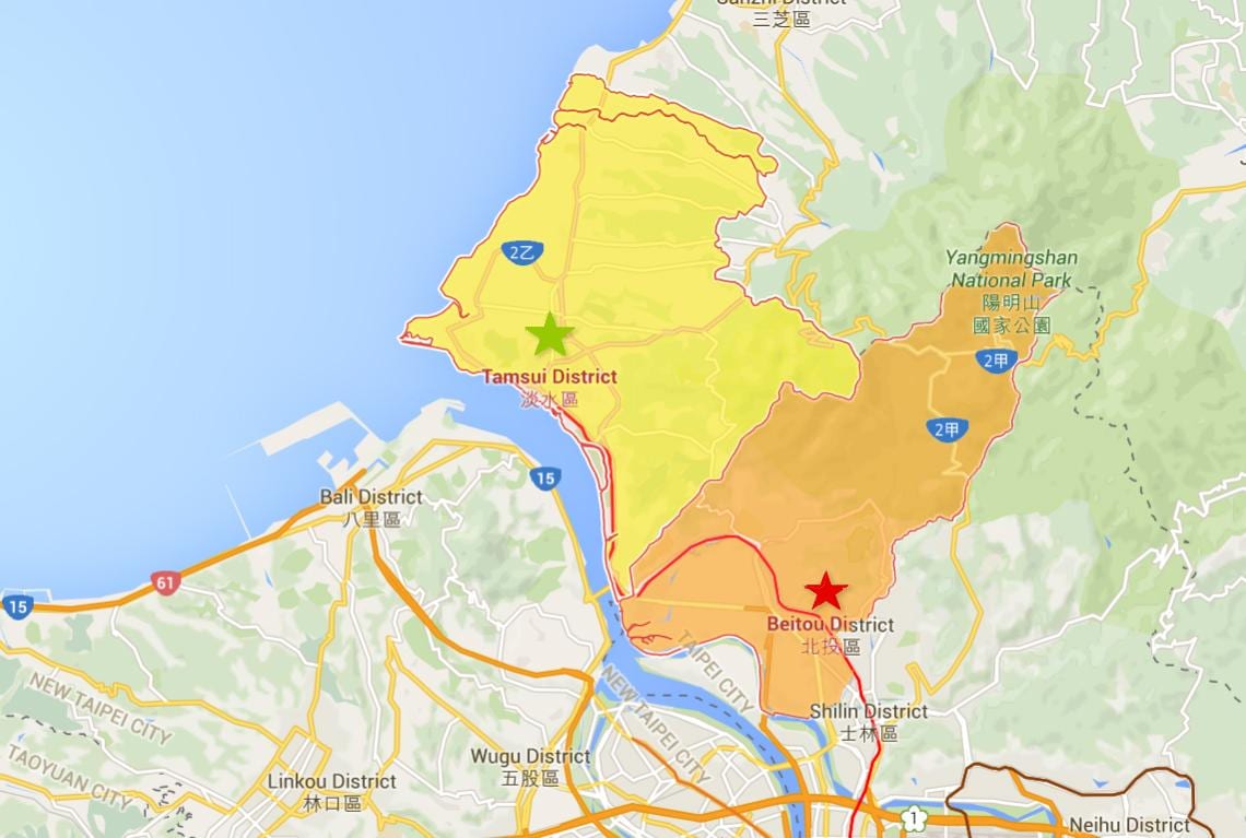 ನಕ್ಷೆ tamsui