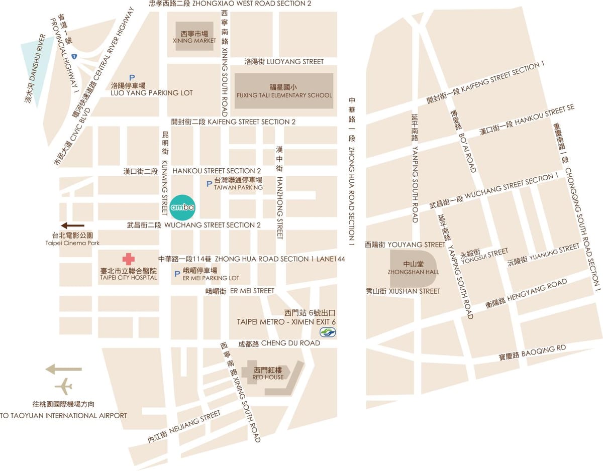 ximending ತೈಪೆ ನಕ್ಷೆ