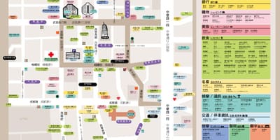 Ximending ಶಾಪಿಂಗ್ ಜಿಲ್ಲೆಯ ನಕ್ಷೆ